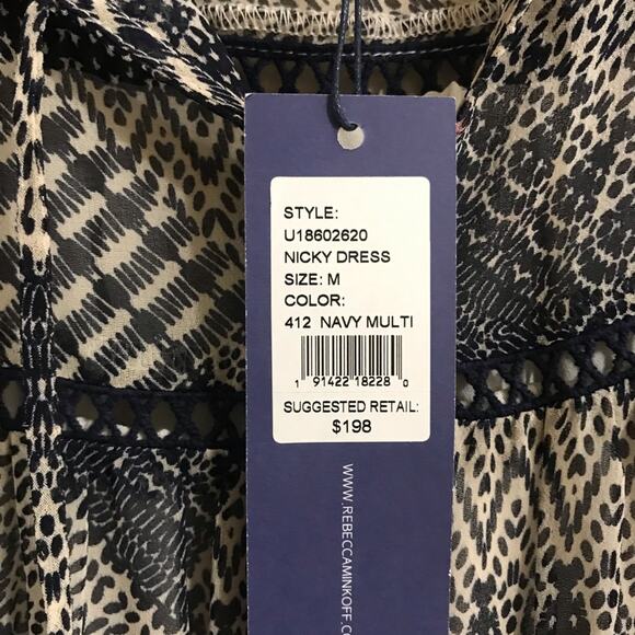 NWT Rebecca Minkoff Nicki Dress in Navy Size M - Picture 7 of 7
